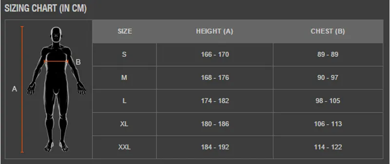 X-Bionic Jersey Size Guide